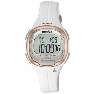 腕時計 タイメックス レディース Timex Ironman Women's 33 mm Digital Watch, White/Rose Gold, midsi