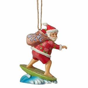 エネスコ Enesco 置物 インテリア Jim Shore Heartwood Creek Surfing Santa Claus Christmas Ornament 60