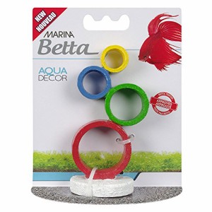 アクアリウム 水槽 置物 Marina Betta Ornament, Circus Rings, 12233