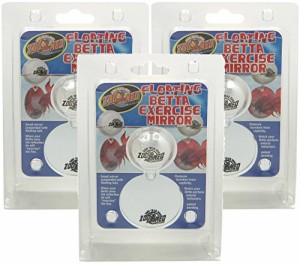 アクアリウム 水槽 置物 Zoo Med Floating Betta Exercise Mirror (3 Pack)