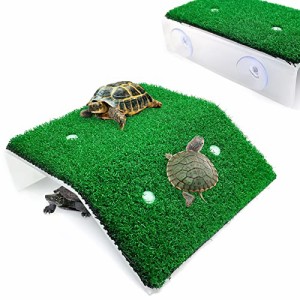 アクアリウム 水槽 置物 Keedolla Lawn Turtle Basking Platform Tortoise Resting Terrace, Simulation Gr