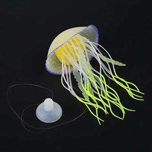 アクアリウム 水槽 置物 Pssopp Artificial Jellyfish, Aquarium Artificial Jellyfish Glowing Jellyfish 