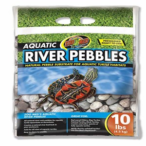 アクアリウム 水槽 置物 Zoo Med Aquatic River Pebbles for Turtle, 10 lbs.