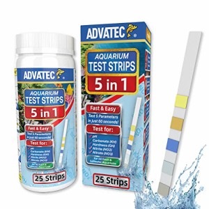 アクアリウム 水槽 置物 5 in 1 Aquarium Test Strips - for Fresh & Saltwater Aquariums, Test for: pH, 