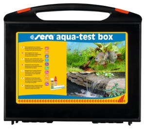 アクアリウム 水槽 置物 Sera Aqua-Test Box (+ Cl) Aquarium Test Kits,Black