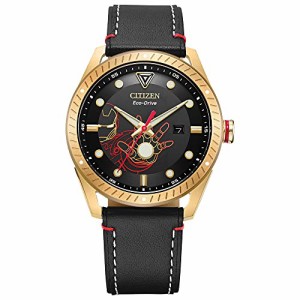 腕時計 シチズン 逆輸入 Citizen Eco-Drive Men's Marvel Tony Stark Gold Tone Stainless Steel Watch wit