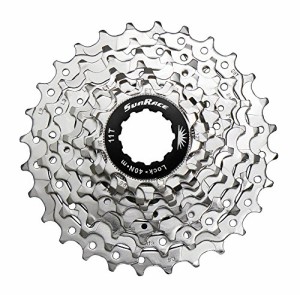 スプロケット フリーホイール ギア SunRace CSR91 9-Speed Nickel Plated Cassette with Alloy Lockri