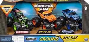 モンスタージャム モンスタートラック ミニカー Monster Jam, Charged Crushers 3-Pack (Grave 