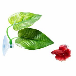 アクアリウム 水槽 置物 CousDUoBe Betta Fish Leaf Pad Improves Betta's Health by Simulating The Natur