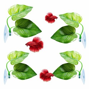 アクアリウム 水槽 置物 CousDUoBe Betta Fish Leaf Pad - Improves Betta's Health by Simulating The Nat