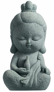 アクアリウム 水槽 置物 FENGSHUI-CAISHEN Small Guan Yin Statue - Handmade Stone for Meditating Zen Fi