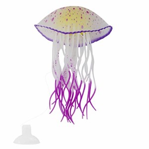 アクアリウム 水槽 置物 WishLotus Aquarium Jellyfish Decoration, Soft Silicone Glowing Aquarium Decor