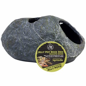 アクアリウム 水槽 置物 Komodo Jelly Pot Rock Den - Large, Grey