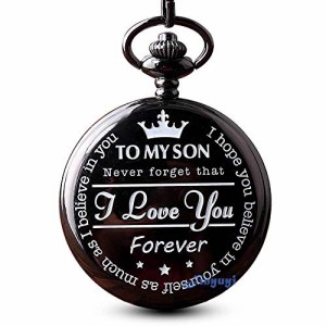 GORBEN Pocket Watches to My Son Forever Gifts for Son from Mom Dad for Christmas Birthday Graduation