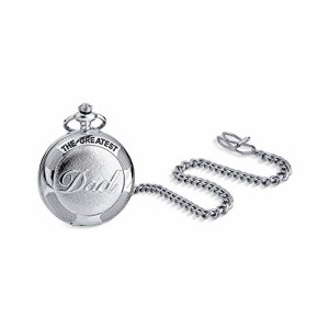  Bling Jewelry Retro Vintage Style Daddy Father Gift Word Best Greatest DAD Skeleton Pocket Watch for Men Nume