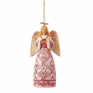 エネスコ Enesco 置物 インテリア Enesco Jim Shore Heartwood Creek The Rose Pink Angel Hanging Orname