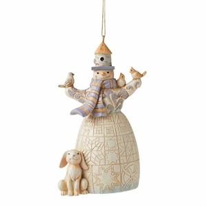 エネスコ Enesco 置物 インテリア Enesco Jim Shore Heartwood Creek White Woodland Snowman with Animal