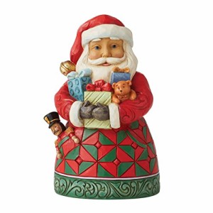 エネスコ Enesco 置物 インテリア Enesco Jim Shore Heartwood Creek Santa with Gifts Pint-Sized Figuri