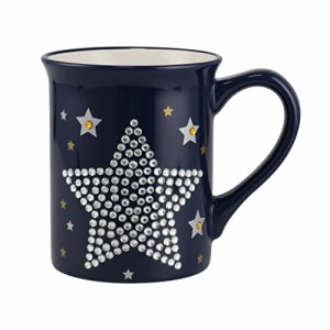 エネスコ Enesco 置物 インテリア Enesco Our Name Is Mud Shine Rhinestone Star Mug, 4.53-inches Heigh