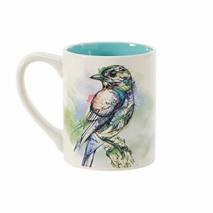 エネスコ Enesco 置物 インテリア Enesco Izzy and Oliver Watercolors by Abby Diamond Teal Bird Coffee