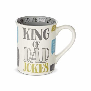 エネスコ Enesco 置物 インテリア Enesco 6003384 Our Name is Mud King of Dad Jokes Coffee Mug, 16 Oun