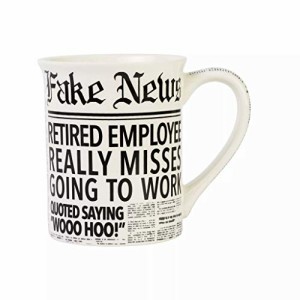 エネスコ Enesco 置物 インテリア Enesco Our Name is Mud Fake News Retired Employee Coffee Mug, 16 Ou