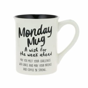 エネスコ Enesco 置物 インテリア Enesco Our Name is Mud Monday Prayer Wish for The Week Coffee Mug, 