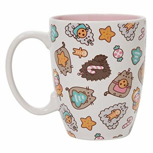 エネスコ Enesco 置物 インテリア Enesco Pusheen The Cat Christmas Cookies and Friends Pattern Coffee