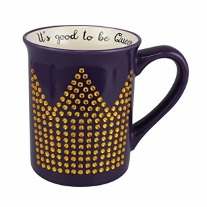 エネスコ Enesco 置物 インテリア Enesco Our Name is Mud Good to Be Queen Crown Rhinestone Coffee Mug
