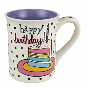 エネスコ Enesco 置物 インテリア Enesco Our Name is Mud Happy Birthday Eat More Cake Coffee Mug, 16 