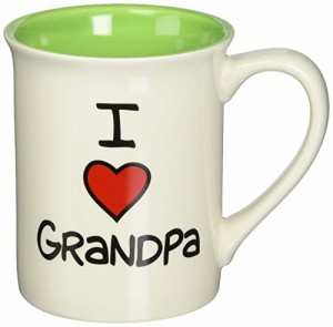 エネスコ Enesco 置物 インテリア Our Name is Mud “I Heart Grandpa” Stoneware Mug, 16 oz.