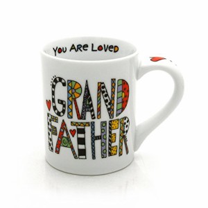 エネスコ Enesco 置物 インテリア Our Name is Mud “Loved Grandfather” Porcelain Mug, 16 oz.