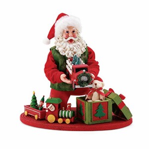 デパートメント56 Department 56 置物 Department 56 Christmas Traditions Santa Wooden Toys Figurine, 8.