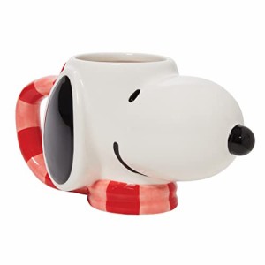 デパートメント56 Department 56 置物 Department 56 Peanuts Snoopy Wearing Scarf Sculpted Coffee Mug, 2