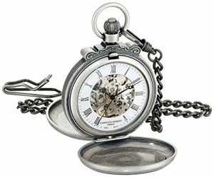  Charles-Hubert, Paris 3868-S Classic Collection Antiqued Finish Double Hunter Case Mechanical Pocket Watch
