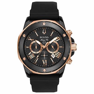 腕時計 ブローバ メンズ Bulova Men's Marine Star Series A Black and Gold Ion-Plated Stainless Steel 6