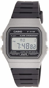 腕時計 カシオ メンズ Casio Digital F-91WM-1BDF, Black/White, 35,2 MM, Strip