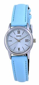 腕時計 カシオ レディース Casio LTP-V002L-2B3 Women's Standard Analog Blue Leather Band Blue Dial Da