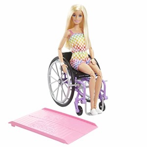 バービー バービー人形 Barbie Fashionistas Doll #194 with Wheelchair and Ramp, Straight Blonde Hair a