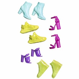 バービー バービー人形 Barbie Fashion Shoes - Package of 5 Pairs of Shoes ~ Yellow Sneakers, Pink Hig