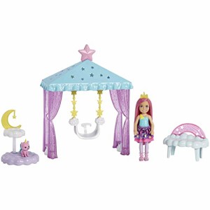 バービー バービー人形 Barbie Dreamtopia Chelsea Doll and Playset, Small Doll with Cloud-Themed Gazeb