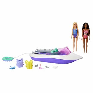 バービー バービー人形 Barbie Mermaid Power Playset with 2 Dolls & 18-inch Floating Boat with See-Thr