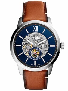 フォッシル アメリカ 日本未発売 Fossil Townsman Skeleton Dial Leather Automatic Me3154 Men's Watc