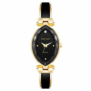 腕時計 アンクライン レディース Anne Klein Women's Genuine Diamond Dial Bangle Watch, AK/4018,Bla