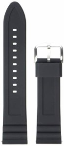 腕時計 フォッシル メンズ Fossil Men's 24mm Silicone Interchangeable Watch Band Strap, Color: Black 