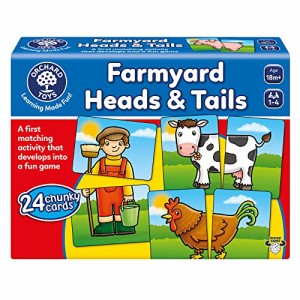 ボードゲーム 英語 アメリカ Orchard Toys Moose, Farmyard Heads & Tails Game. A First Matching Activ
