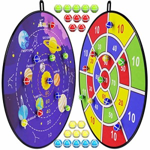 ボードゲーム 英語 アメリカ BooTaa 2 Pack 29" Large Dart Board Game Set with 20 Sticky Balls, Indoo