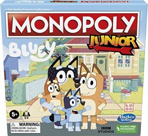 ボードゲーム 英語 アメリカ Hasbro Gaming Monopoly Junior: Bluey Edition Board Game for Kids Ages 5