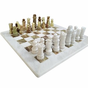 ボードゲーム 英語 アメリカ Handmade Staunton White and Green Onyx Marble Chess Board Game Set - Be