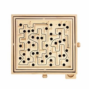 ボードゲーム 英語 アメリカ STERLING Games Large Wooden Labyrinth 13.5" x 13" Marble Ball Tilt Maze